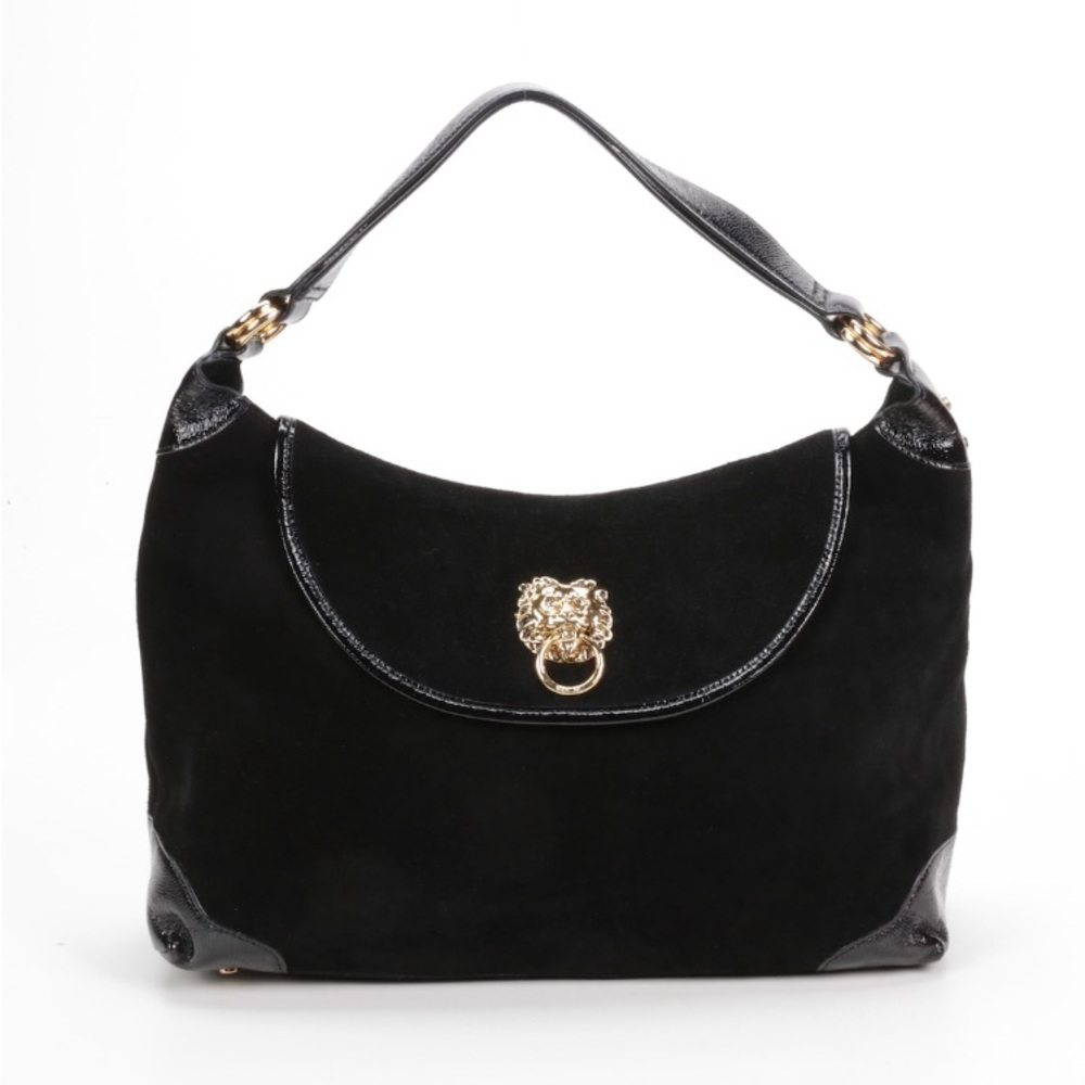 Lily Pulitzer Black Suede Shoulder Bag